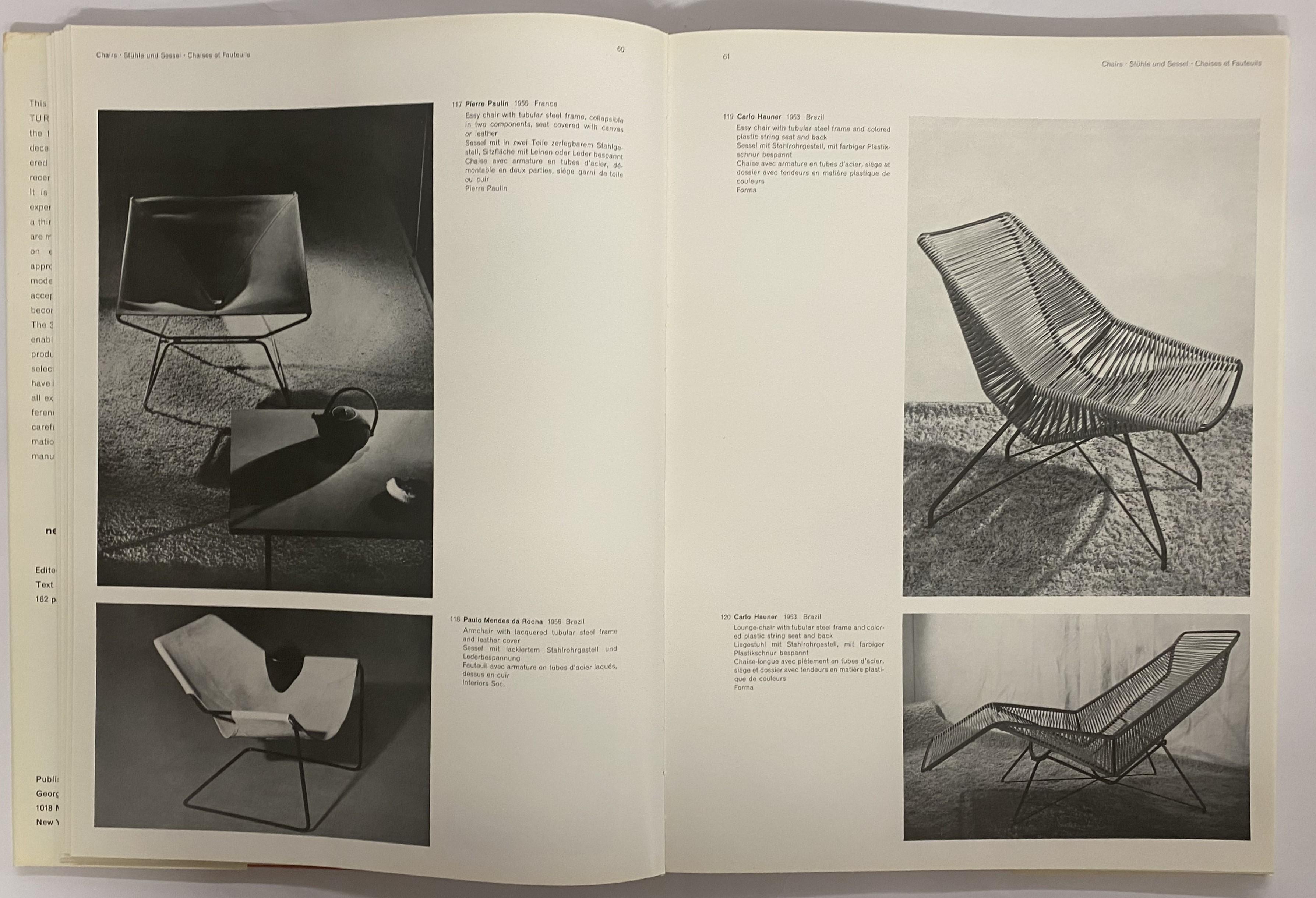 New Furniture 4 1956/1958 A cura di Gerd Hatje Testo di Wolfgang Clasen (Libro) in vendita 2