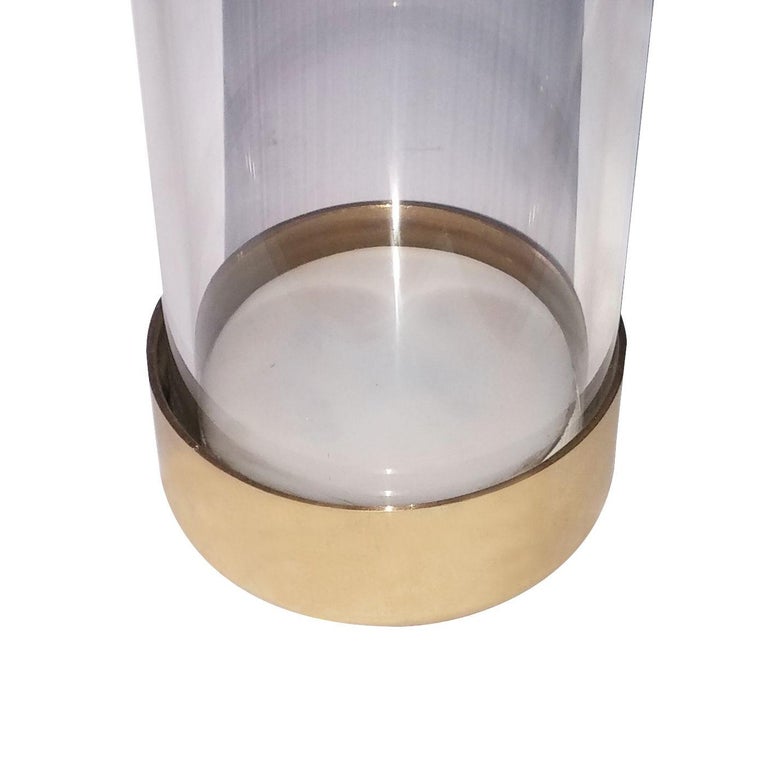 New "Fuse/T" Table Lamp in Crystal and Gold Metal For Sale at 1stDibs