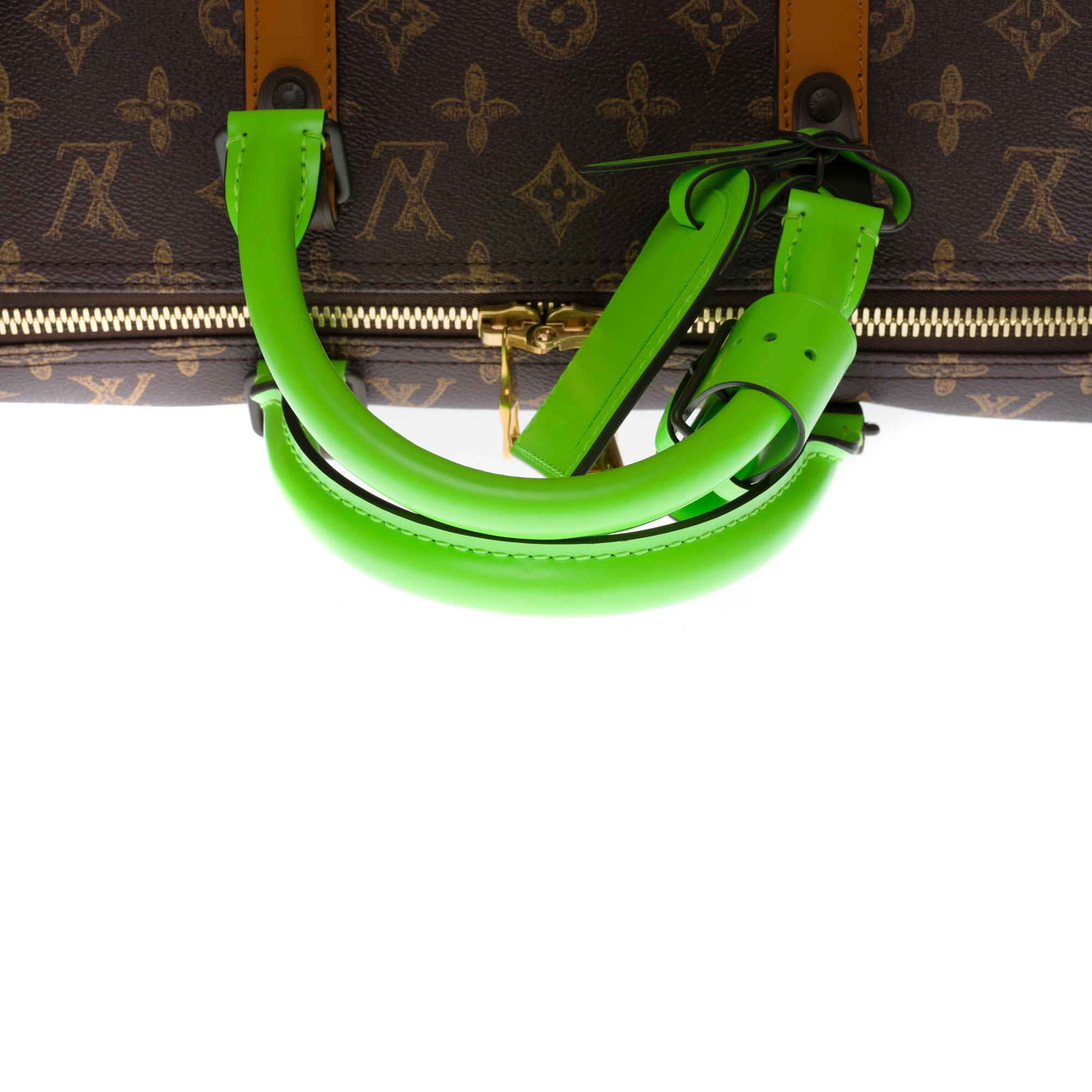 NEW-FW 2022 V. Abloh- Louis Vuitton keepall 55 strap Trompe L'Oeil Travel bag  1