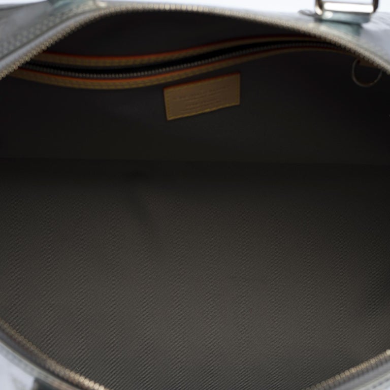 NEW-FW 2022 V. Abloh- Louis Vuitton keepall 55 strap Trompe L'Oeil Travel  bag