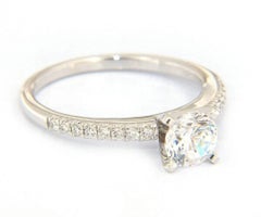 New Gabriel & Co. 0.15ctw Diamond Straight Semi Mount Ring in 14K White Gold