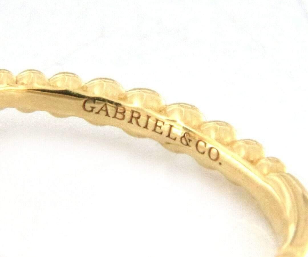 New Gabriel & Co. 0.18ctw Diamond Cluster Clover Bujukan Bead Ring in 14K For Sale 2