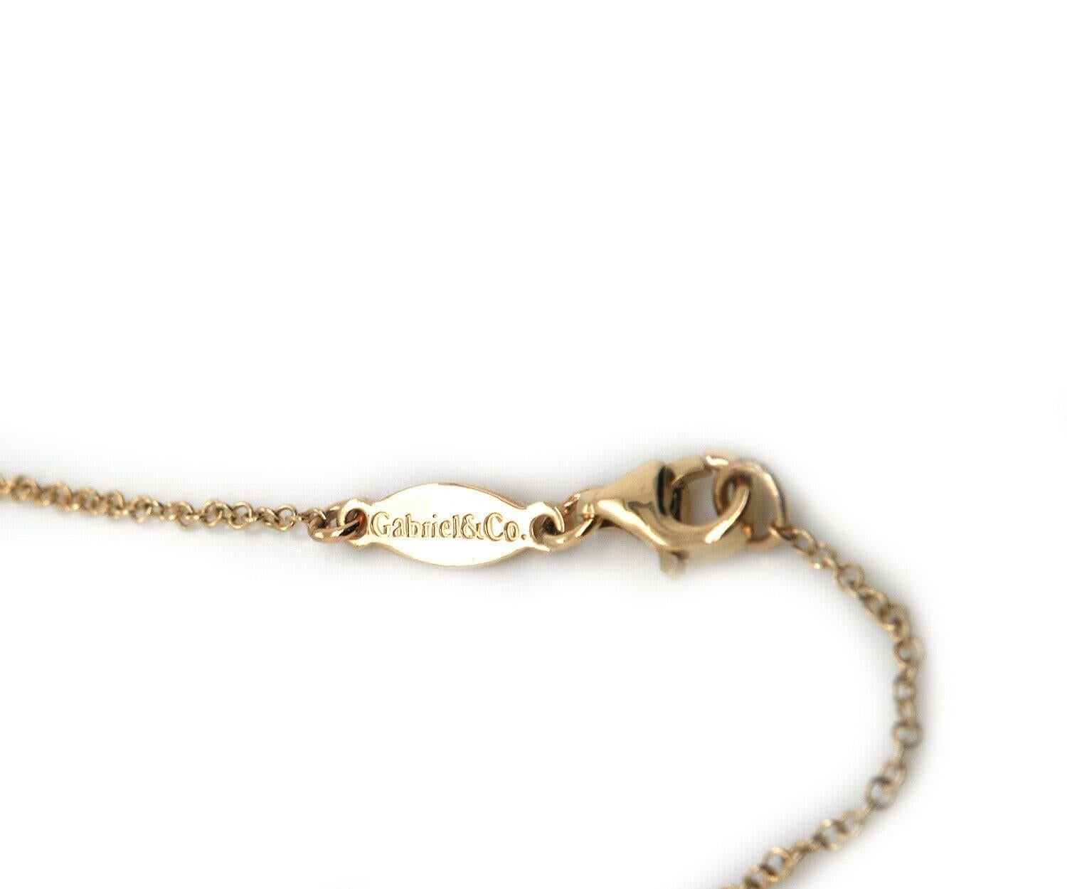 Women's New Gabriel & Co. 0.20ctw Diamond Bar Multi Strand Fringe Necklace in 14K For Sale