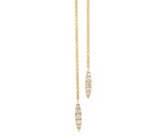 Neu Gabriel & Co. 0,24 Karat Pavé-Diamant Spike Lariat Halskette in 14K Gelbgold