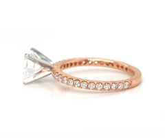 New Gabriel & Co. 0.36ctw Diamond Straight Semi Mount Ring in 14K Rose Gold
