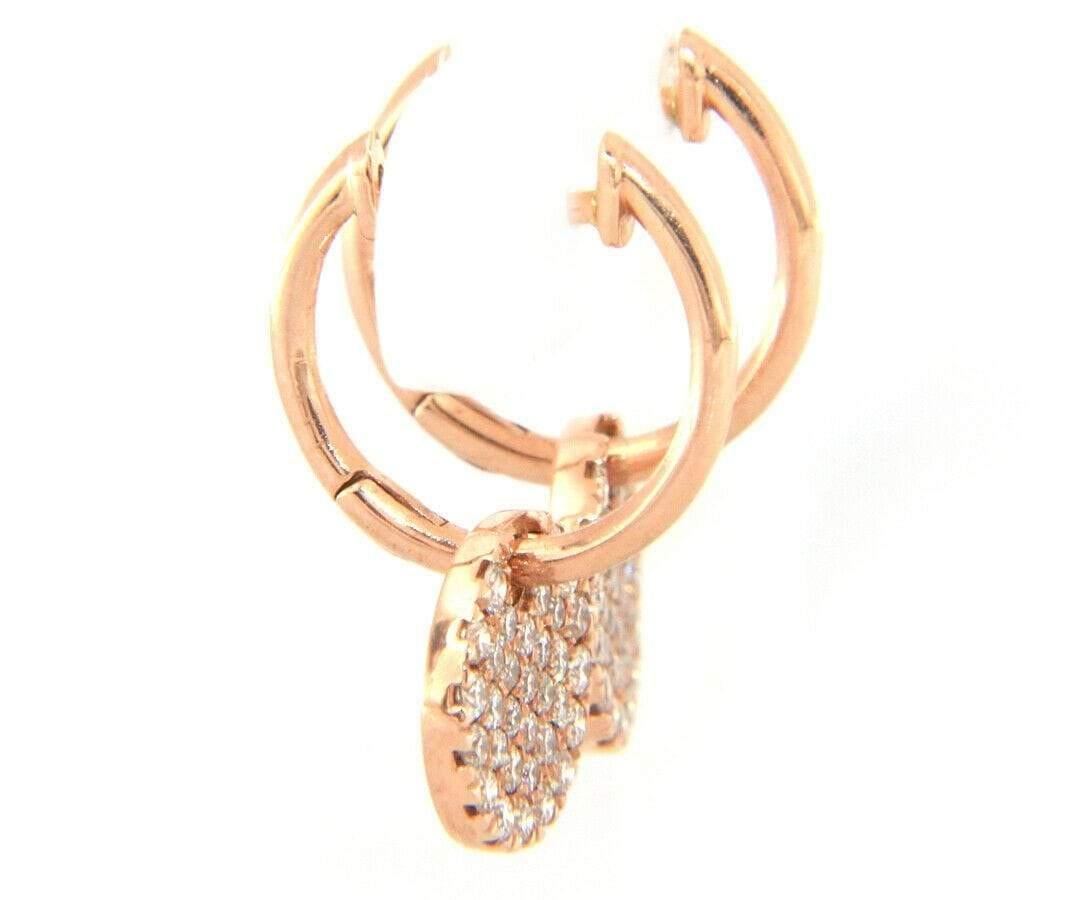 Neu Gabriel & Co. 0,49 Karat Pavé-Diamant-Scheiben-Ohrringe in 14 Karat im Zustand „Neu“ im Angebot in Vienna, VA