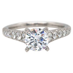 New Gabriel 
Co. 0.51ctw Graduated Diamond Straight Semi Mount Ring in 14K