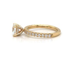 New Gabriel & Co. 0.52ctw Diamond Straight Semi Mount Ring in 14K Yellow Gold