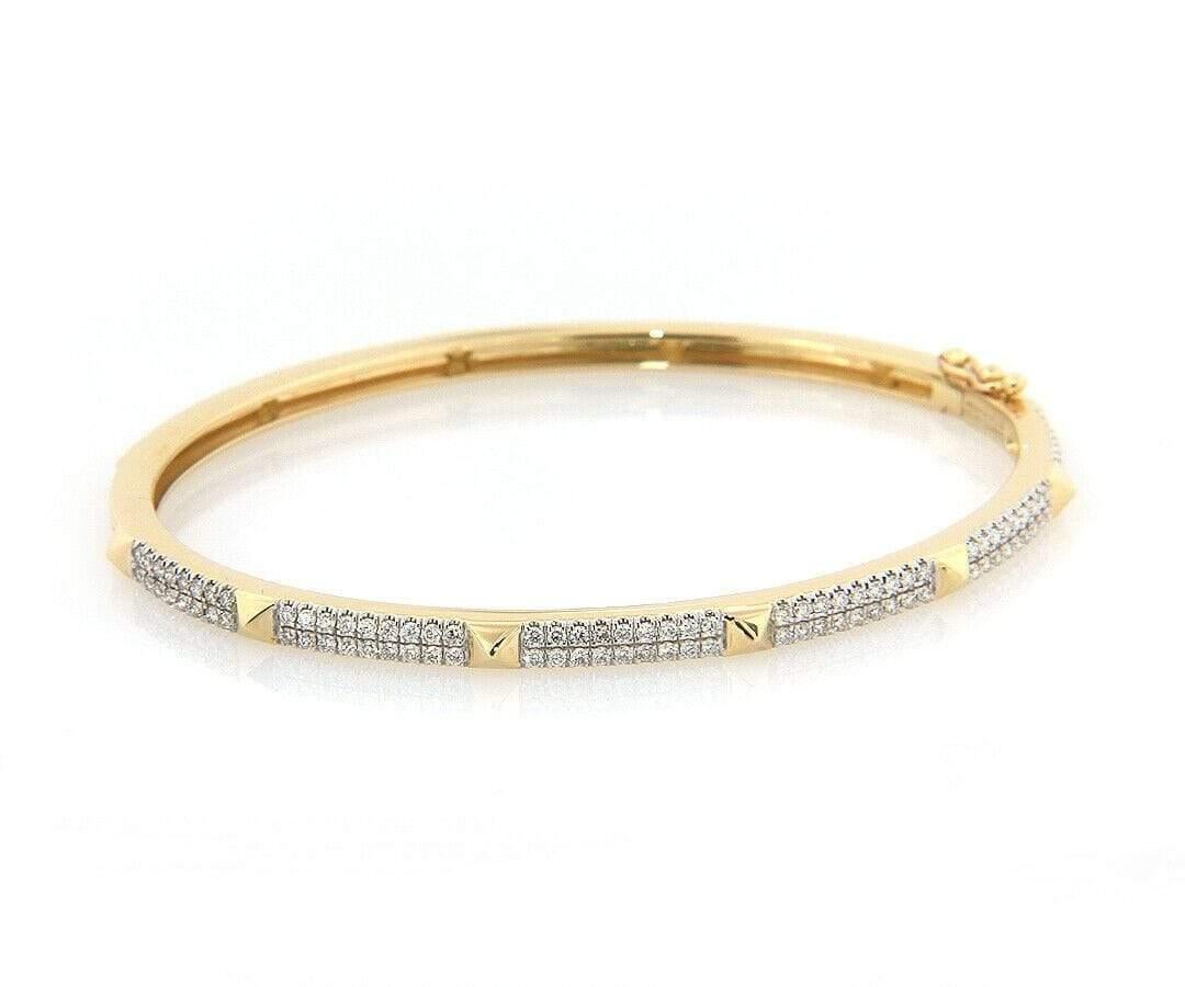 New Gabriel & Co. 0.70ctw Diamond Pyramid Stations Bangle Bracelet in 14K

Gabriel & Co. Diamond Pyramid Stations Bangle Bracelet
14K Yellow Gold
Diamonds Carat Weight: Approx. 0.70ctw
Clarity: SI1 – SI2
Color: G – H
Bangle Width: Approx. 3.30