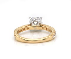 New Gabriel & Co. 0.79ctw Diamond Straight Semi Mount Ring in 14K Yellow Gold