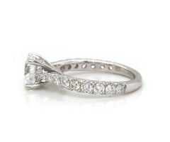 New Gabriel & Co. 0.79ctw Graduated Diamond Straight Semi Mount Ring in 14K