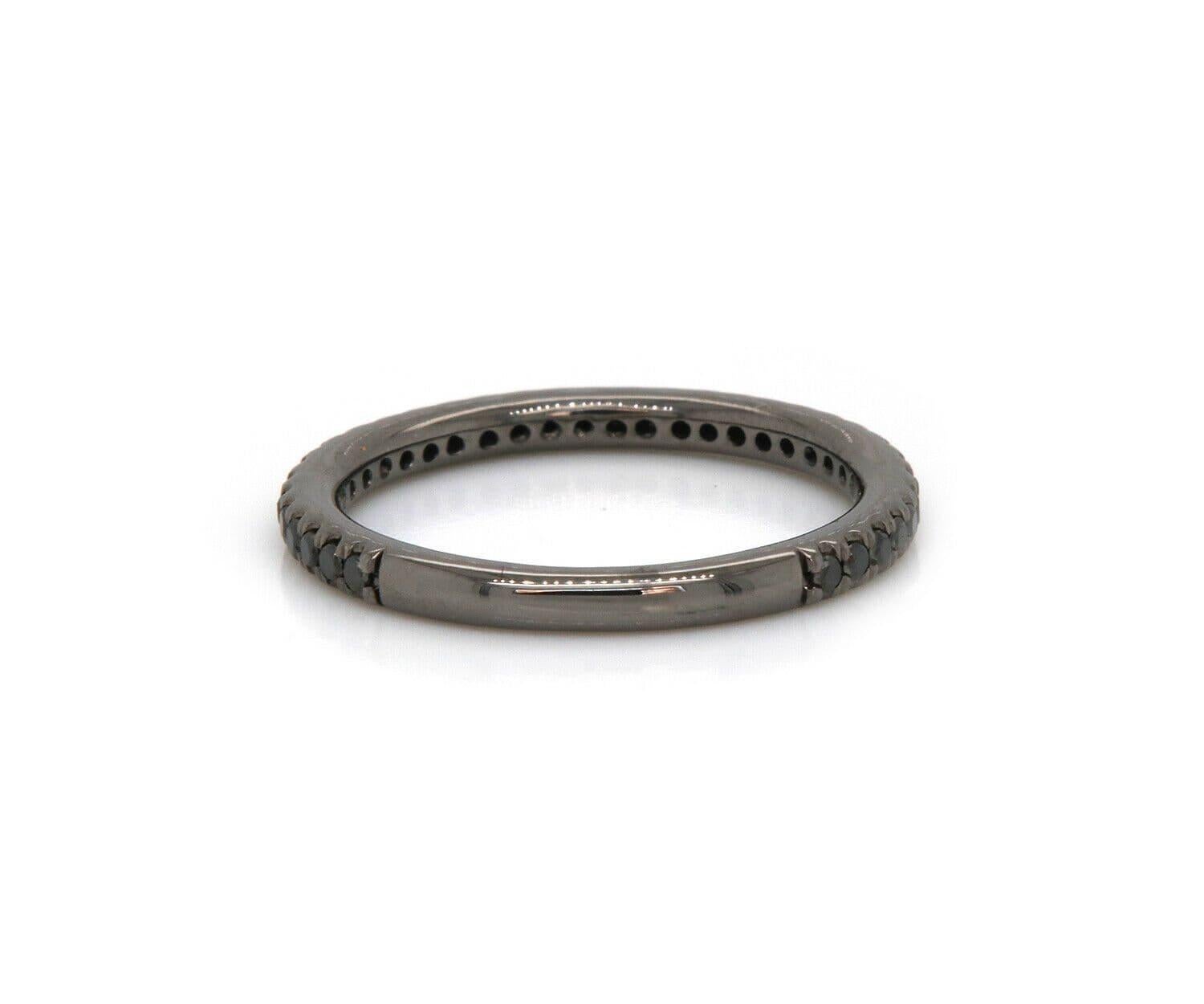 New Gabriel and Co. Black Diamond Stackable Band Ring in 14K and ...