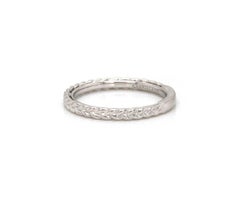 New Gabriel & Co. Braided Stackable Band Ring in 14K White Gold