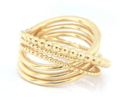 New Gabriel & Co. Bujukan Criss Cross Ring in 14K Yellow Gold