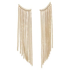 New Gabriel 
Co. Diamond Station Hoop Earrings in 14K Yellow Gold