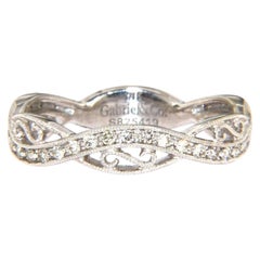 New Gabriel & Co. Diamond Wave Band Ring in 14K