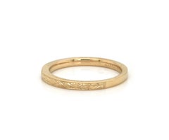 New Gabriel & Co. Filigree Engraved Band Ring in 14K Yellow Gold