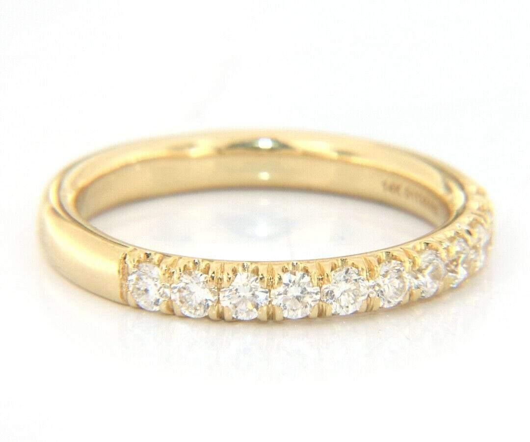 New Gabriel & Co. French Pave Diamond Wedding Band Ring in 14K

Gabriel & Co. French Pave Diamond Wedding Band Ring
14K Yellow Gold
Diamonds Carat Weight: Approx. 0.50ctw
Clarity: SI2
Color: G – H
Band Width: Approx. 2.8 MM
Ring Size: 6.25