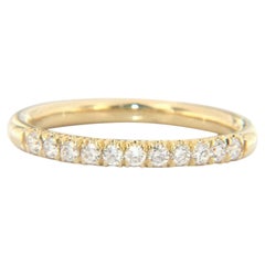 New Gabriel 
Co. French Pave Diamond Wedding Band Ring in 14K Yellow Gold