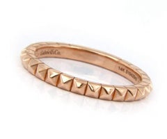 New Gabriel & Co. Pyramid Stud Band Ring in 14K Rose Gold