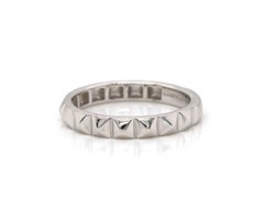 New Gabriel & Co. Pyramid Stud Band Ring in 14K White Gold