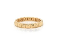 New Gabriel & Co. Pyramid Stud Band Ring in 14K Yellow Gold