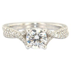 New Gabriel 
Co. Shared Prong Diamond Infinity SemiMount Ring in 14K White Gold