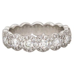 New Gabriel 
Co. Straight Scalloped Diamond Anniversary Band Ring in 14K