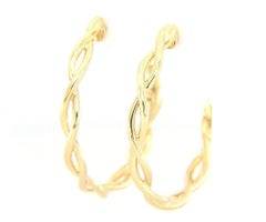 New Gabriel & Co. Twisted Hoop Earrings in 14K Yellow Gold