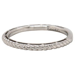 New Gabriel 
Co. Twisted Rope Stackable Band Ring in 14K White Gold