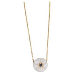 Galatea Morning Glory Collier pendentif en or 14 carats avec perles de culture et citrine