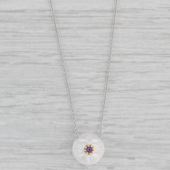 Neu Galatea violette Blume kultivierte Perle Amethyst Anhänger Halskette 14k Gold 18"