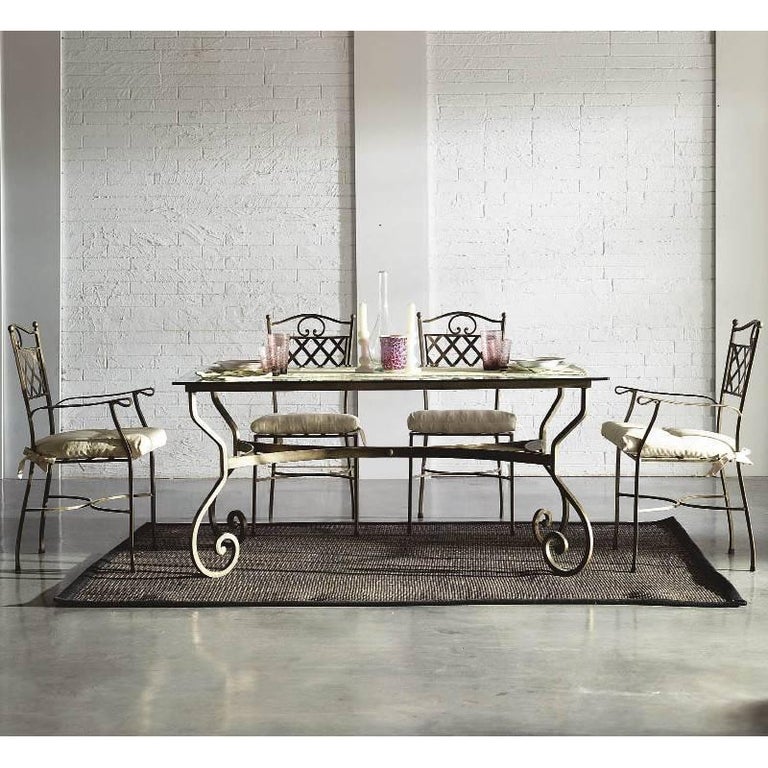 New Garden, Patio, Kitchen or Dining Table in Wrought Iron. Indoor and