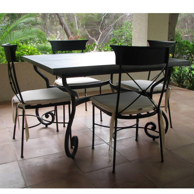 Country Nouvelle table de jardin, de patio ou de salle à manger en fer forgé Intérieur et extérieur en vente