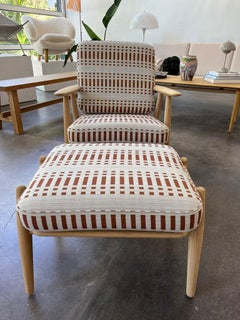 New GE 240 Getama "Cigar" Chair and Footstool with Johanna Gullichsen Cushions