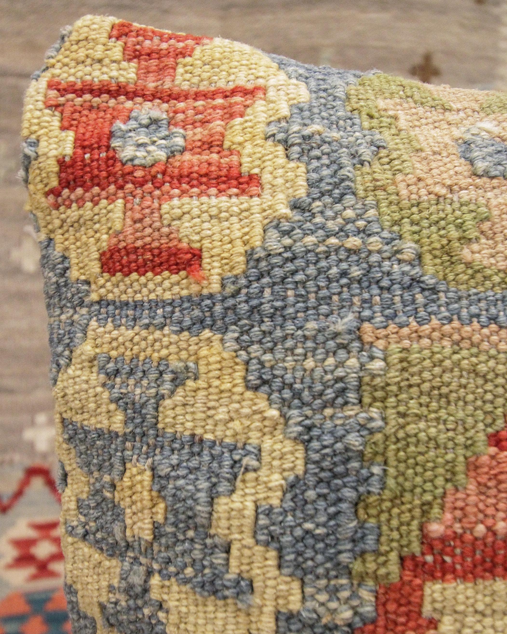 Hand-Knotted New Geometric Kilim Cushion Cover Handwoven Oriental Scatter Cushion