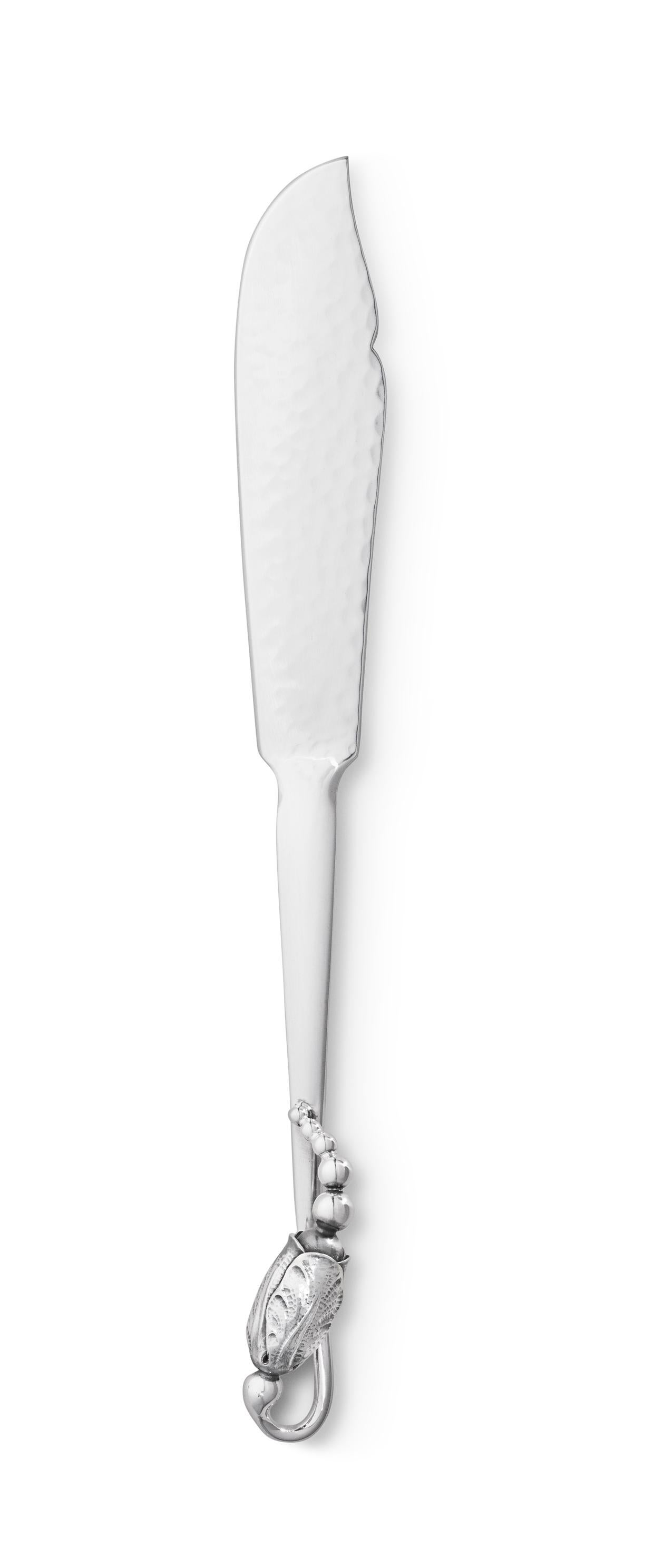 Danish New Georg Jensen Blossom Sterling Silver Fish Knife 062 For Sale