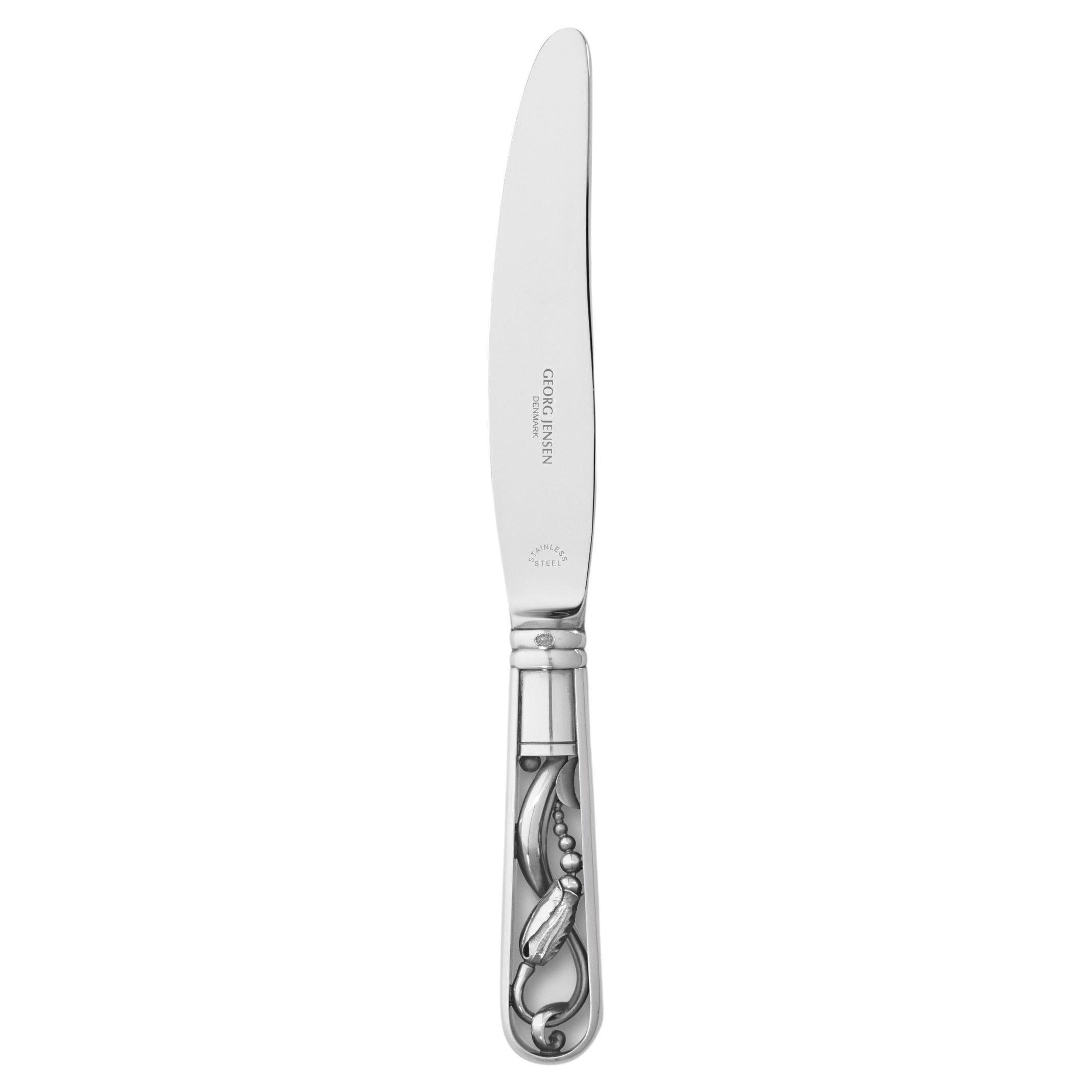 Couteau de déjeuner/salière Georg Jensen Blossom 023 en argent sterling, neuf en vente