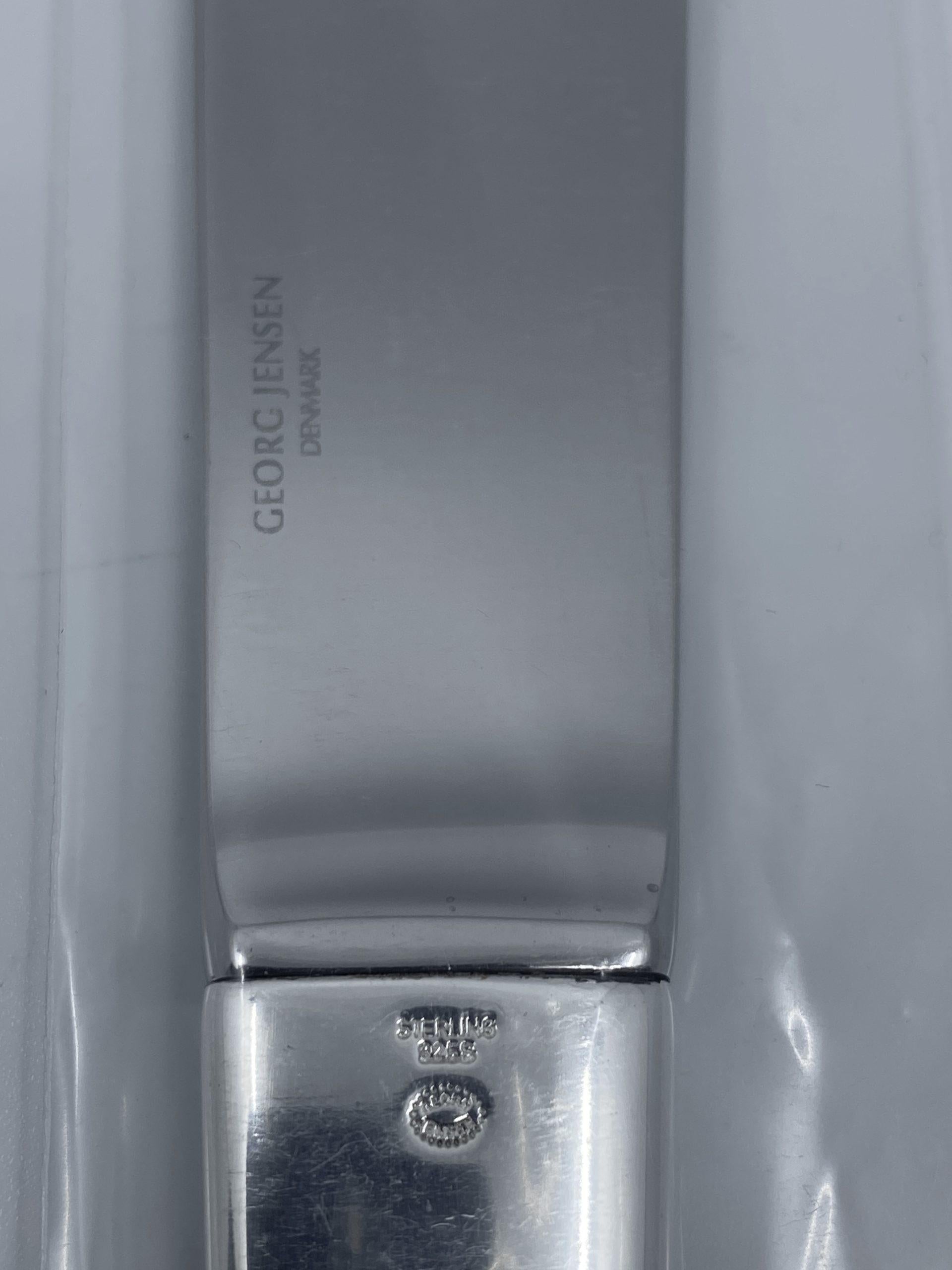 Modern New Georg Jensen Caravel Sterling Silver Dinner Knife 013 For Sale