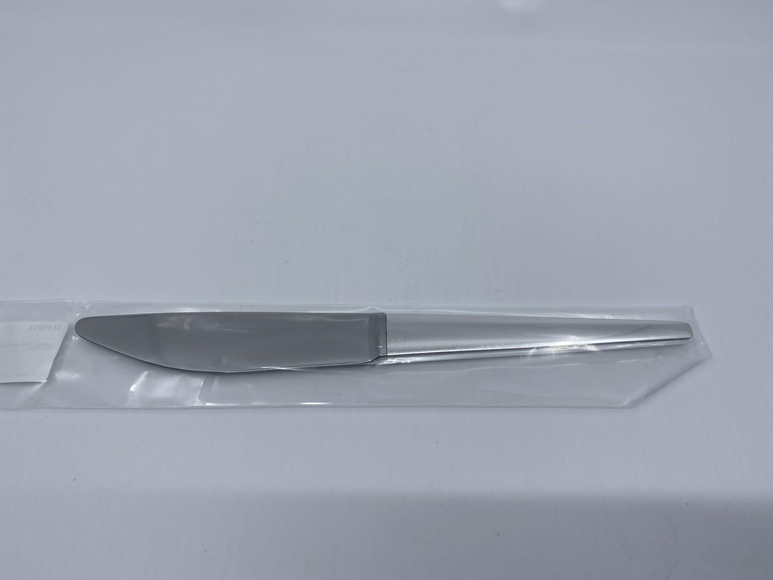 Polished New Georg Jensen Caravel Sterling Silver Dinner Knife 013 For Sale