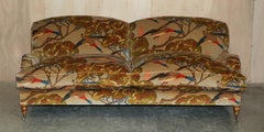 New George Smith Howard Signature Scroll Arm Sofa Mulberry Flying Ducks Velvet