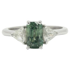 GIA Certified Color Change 2 Carat Alexandrite Diamond Engagement Ring