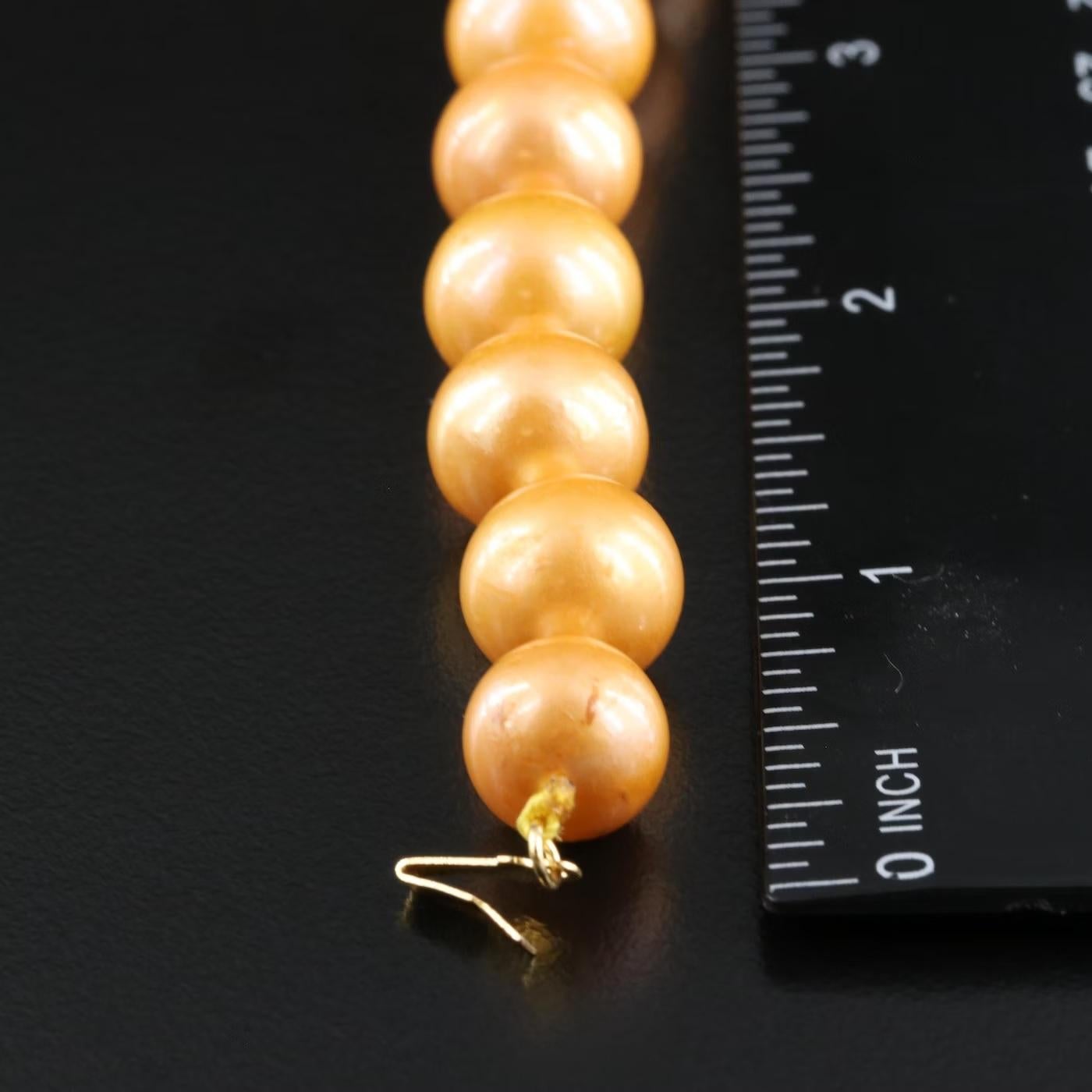 NEW / GIA certified Large Pearl Necklace / 18K Gold / Comes with GIA certificate For Sale 2