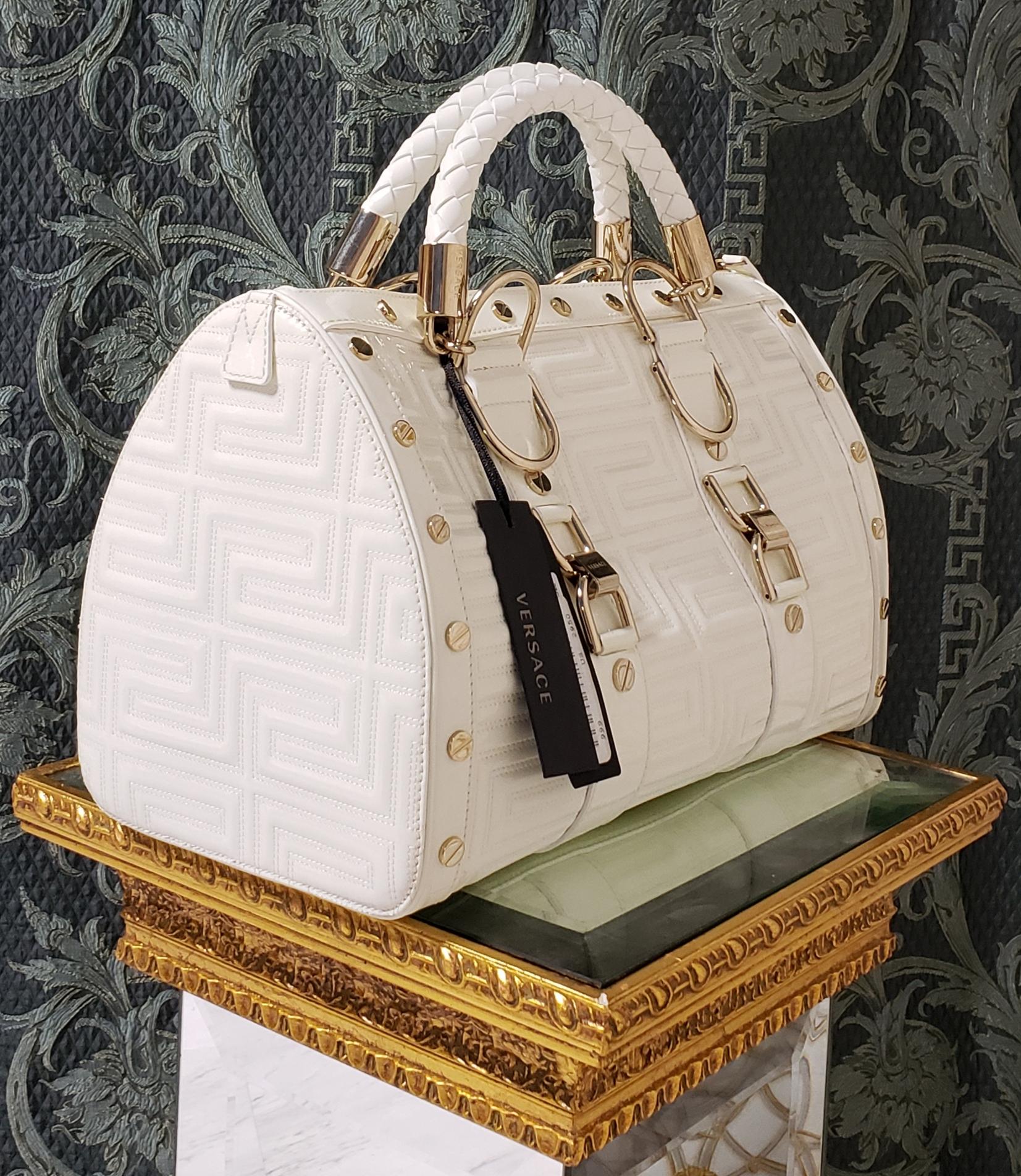 versace black and white bag