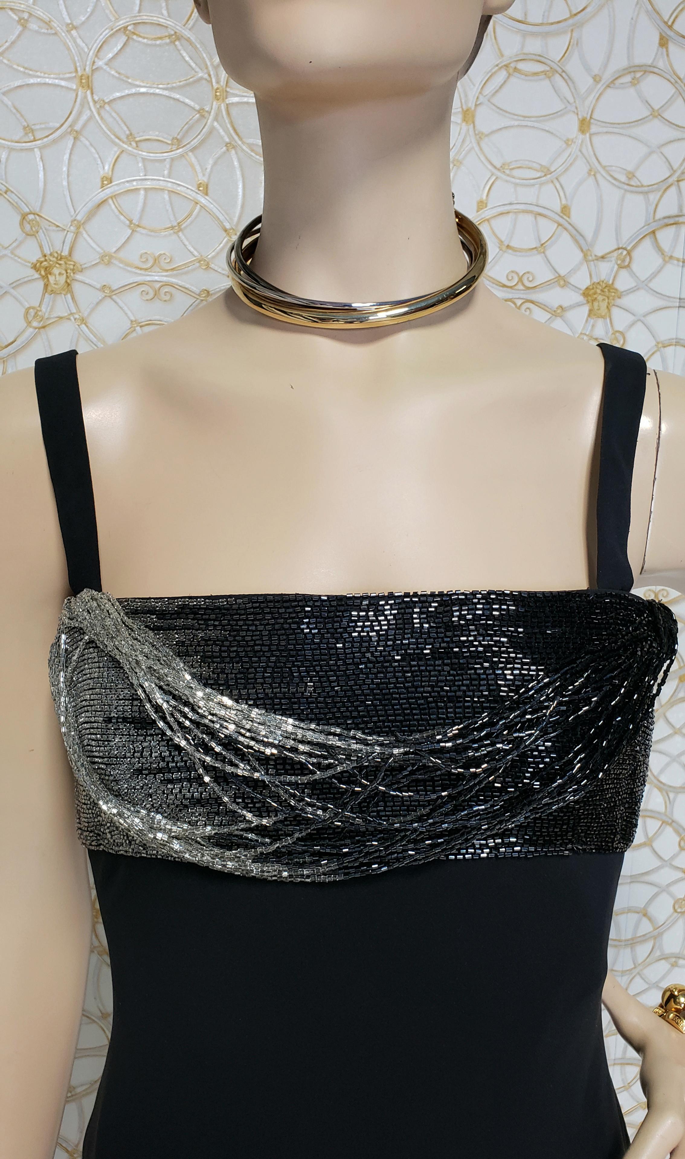 GIANNI VERSACE VINTAGE BLACK CORSET DRESS as seen on Tina In Good Condition In Montgomery, TX