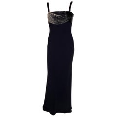 GIANNI VERSACE VINTAGE BLACK CORSET DRESS as seen on Tina