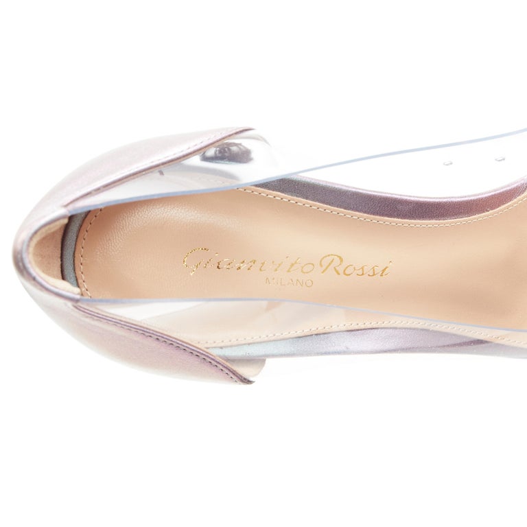 new GIANVITO ROSSI iridescent purple blue PVC Plexi pigalle pump EU38 at 1stDibs