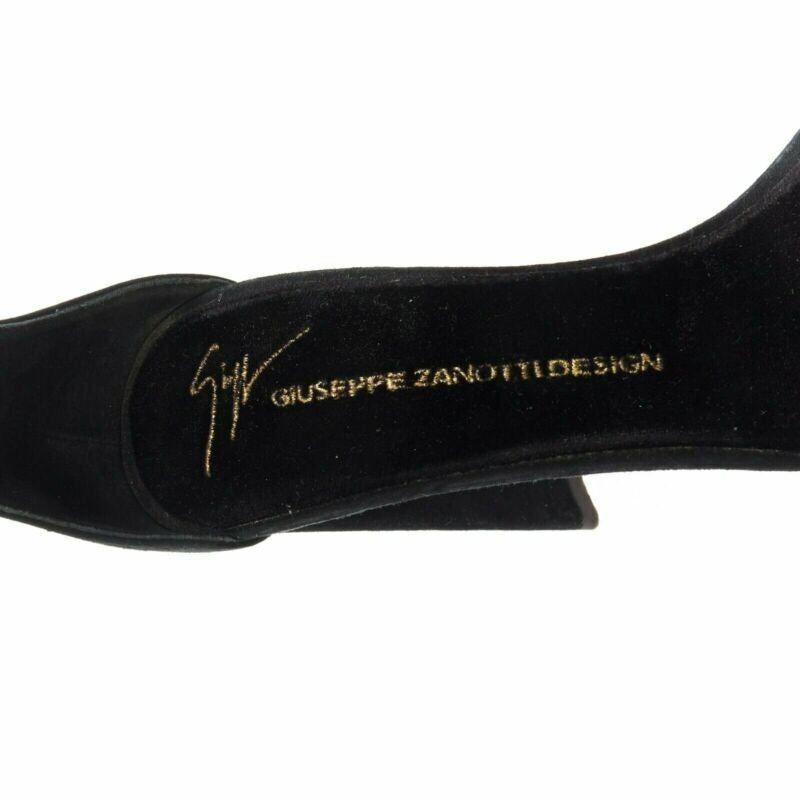 new GIUSEPPE ZANOTTI 2017 black geometric crystal embellished sandal EU39 For Sale 6