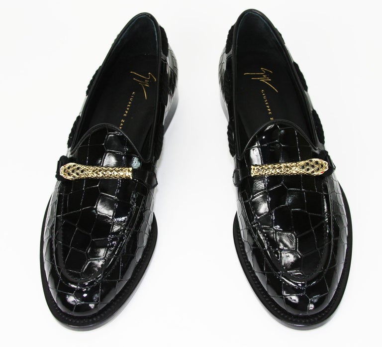 New Giuseppe Zanotti Crocodile Print Jeweled Snake  display picture 1