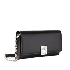 Nuovo Givenchy Portafoglio in pelle nera 4G con catena Crossbody Bag